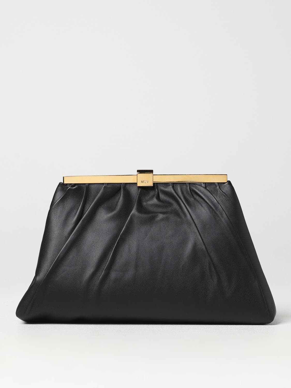 N° 21 N°21 Jeanne clutch in nappa with shoulder strap · OS