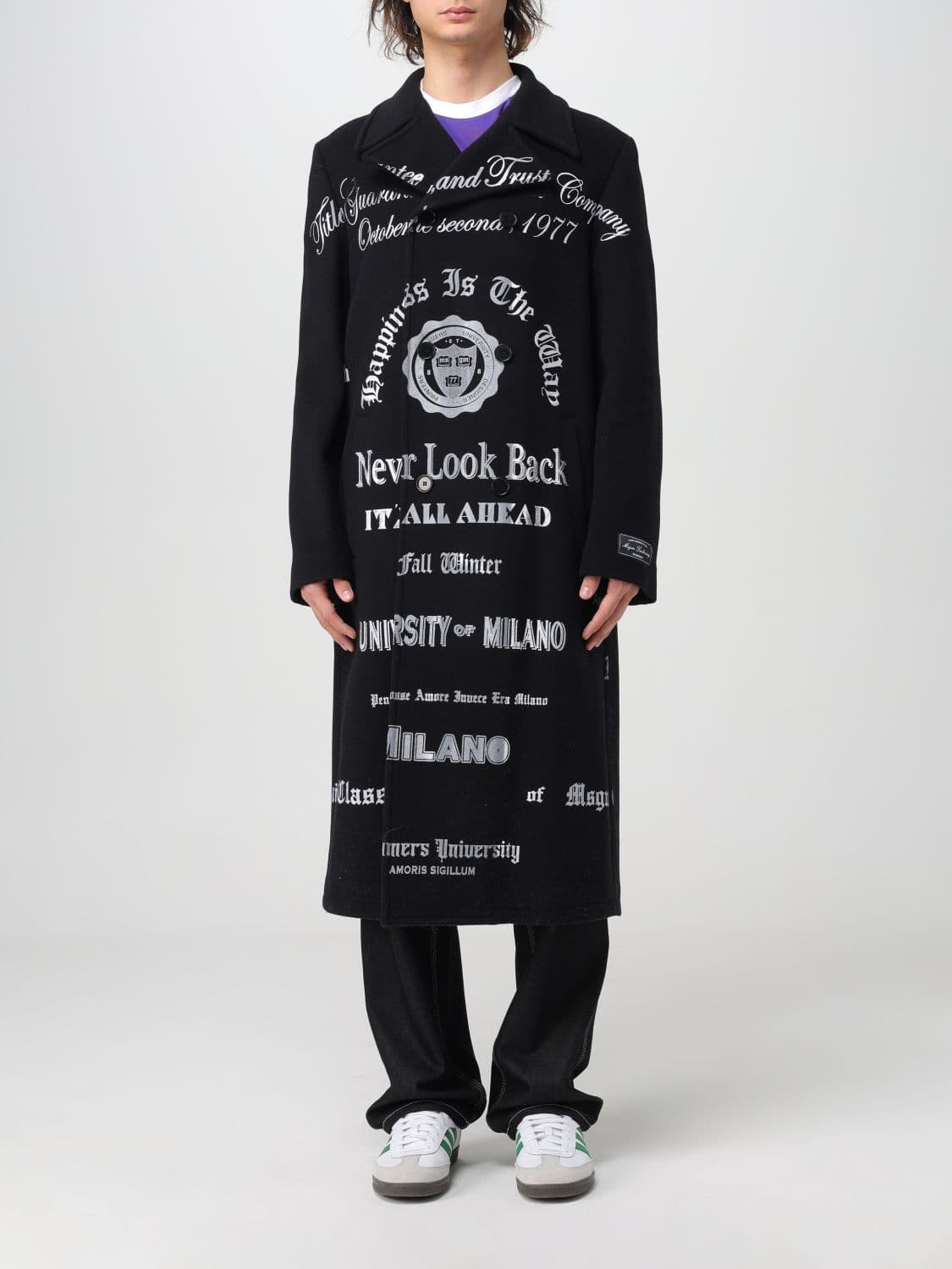 Msgm coat in cloth blend