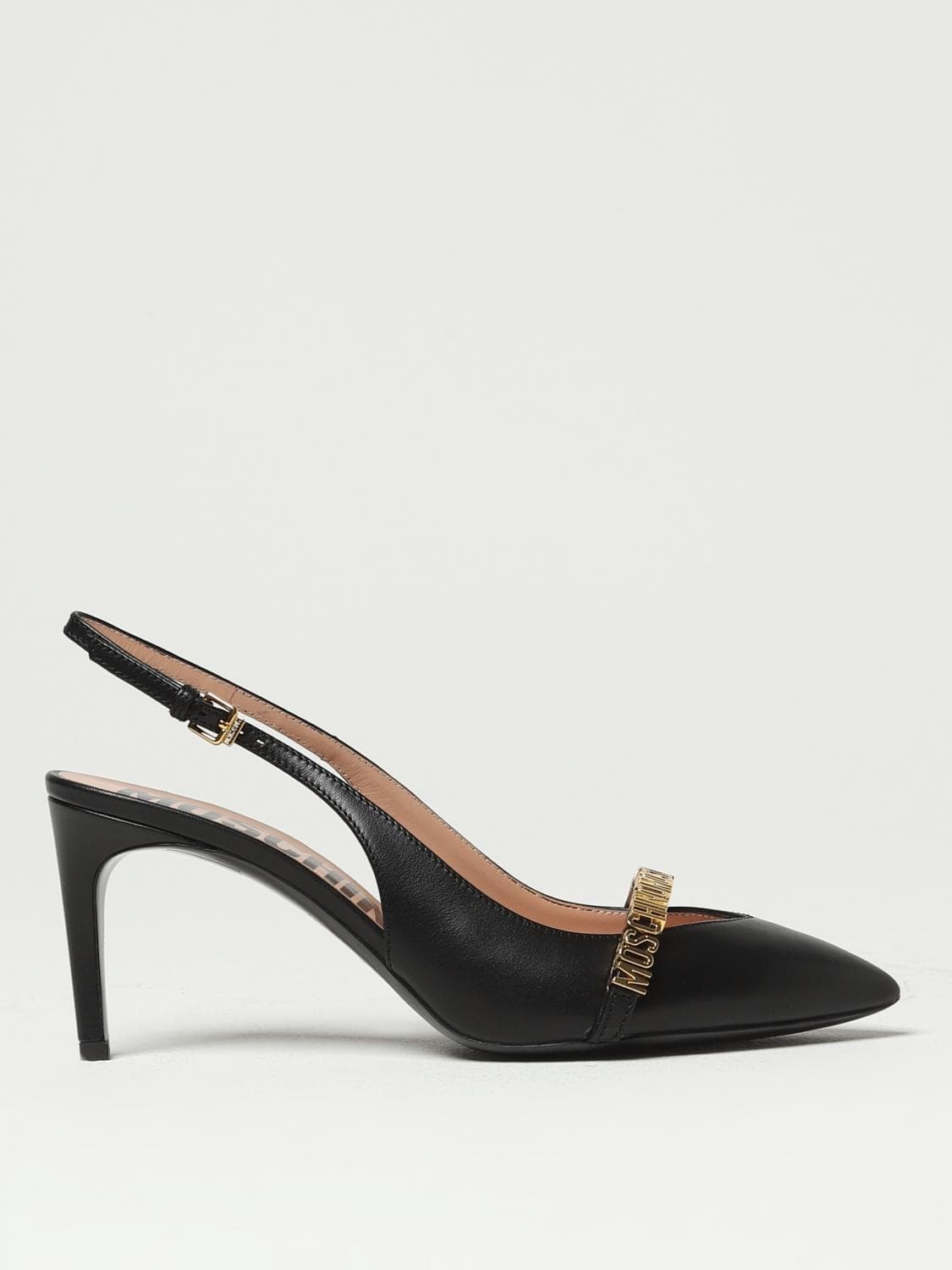 Moschino Couture Leather Slingback Pumps