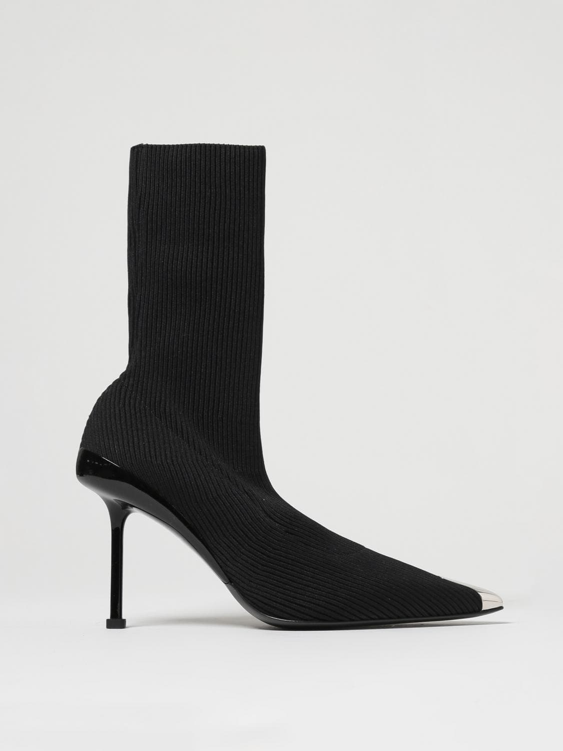 Mcqueen ankle boots in ribbed knit