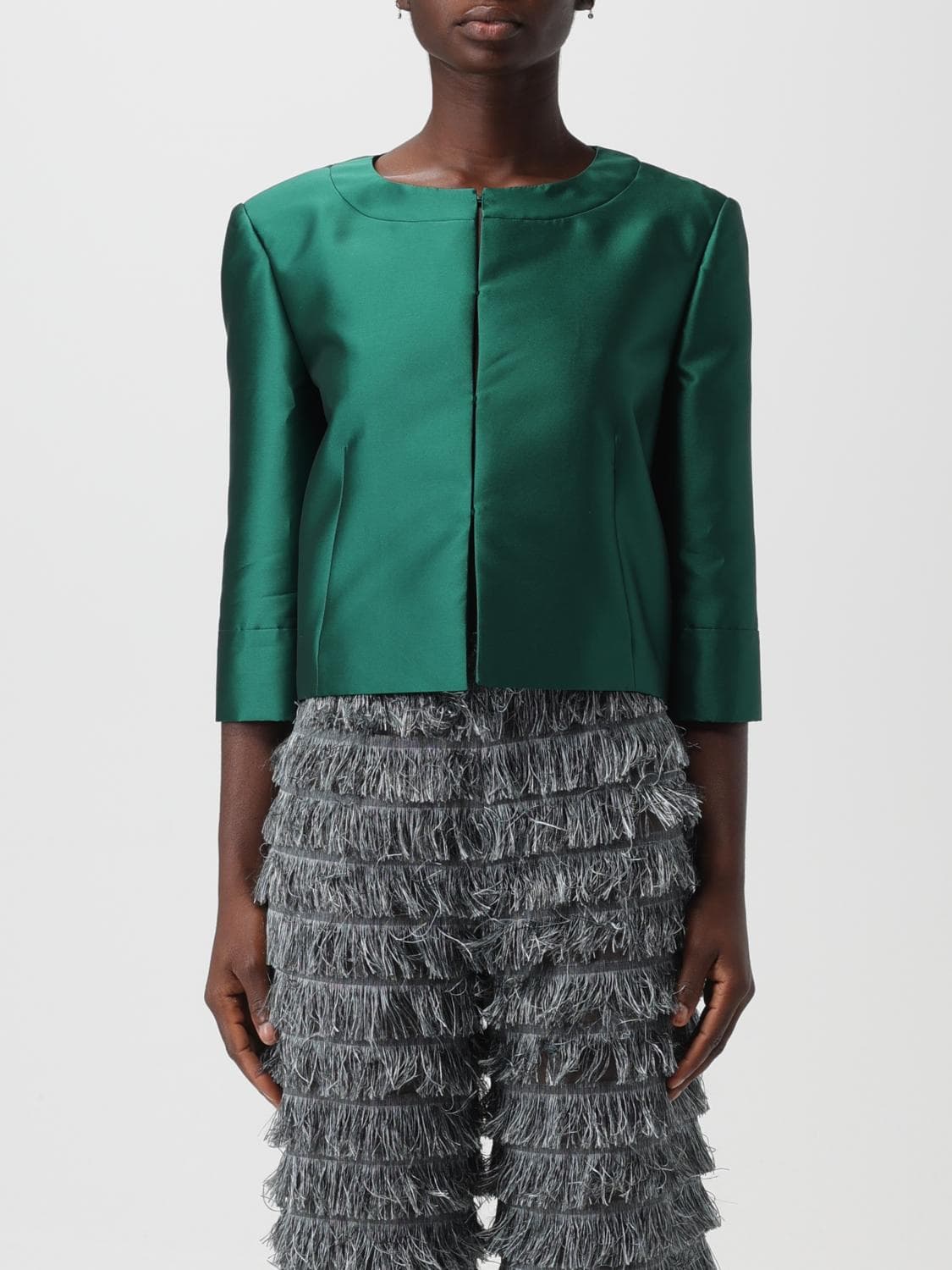 Alberta Ferretti Jacket Woman color Green