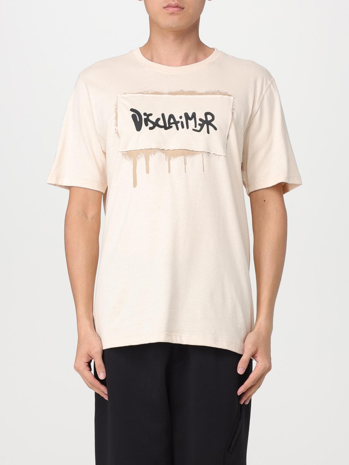 Disclaimer T-Shirt Men color Beige