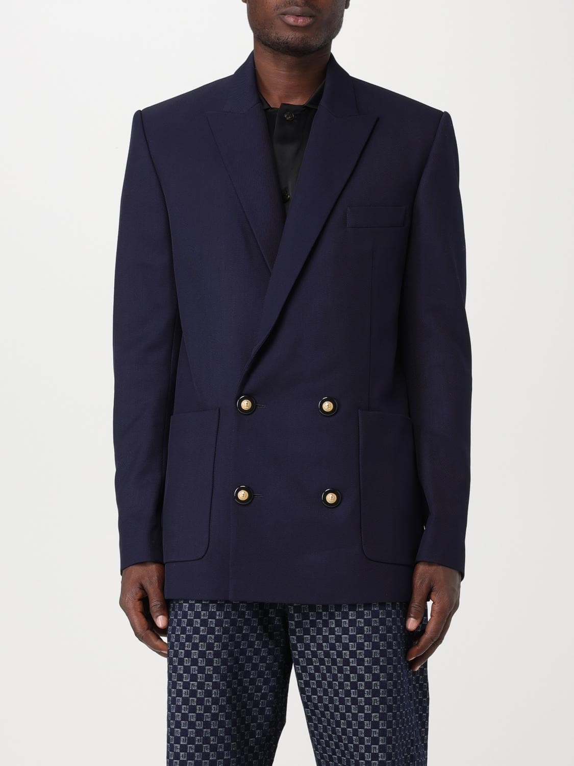 Balmain Jacket Men color Blue · 50