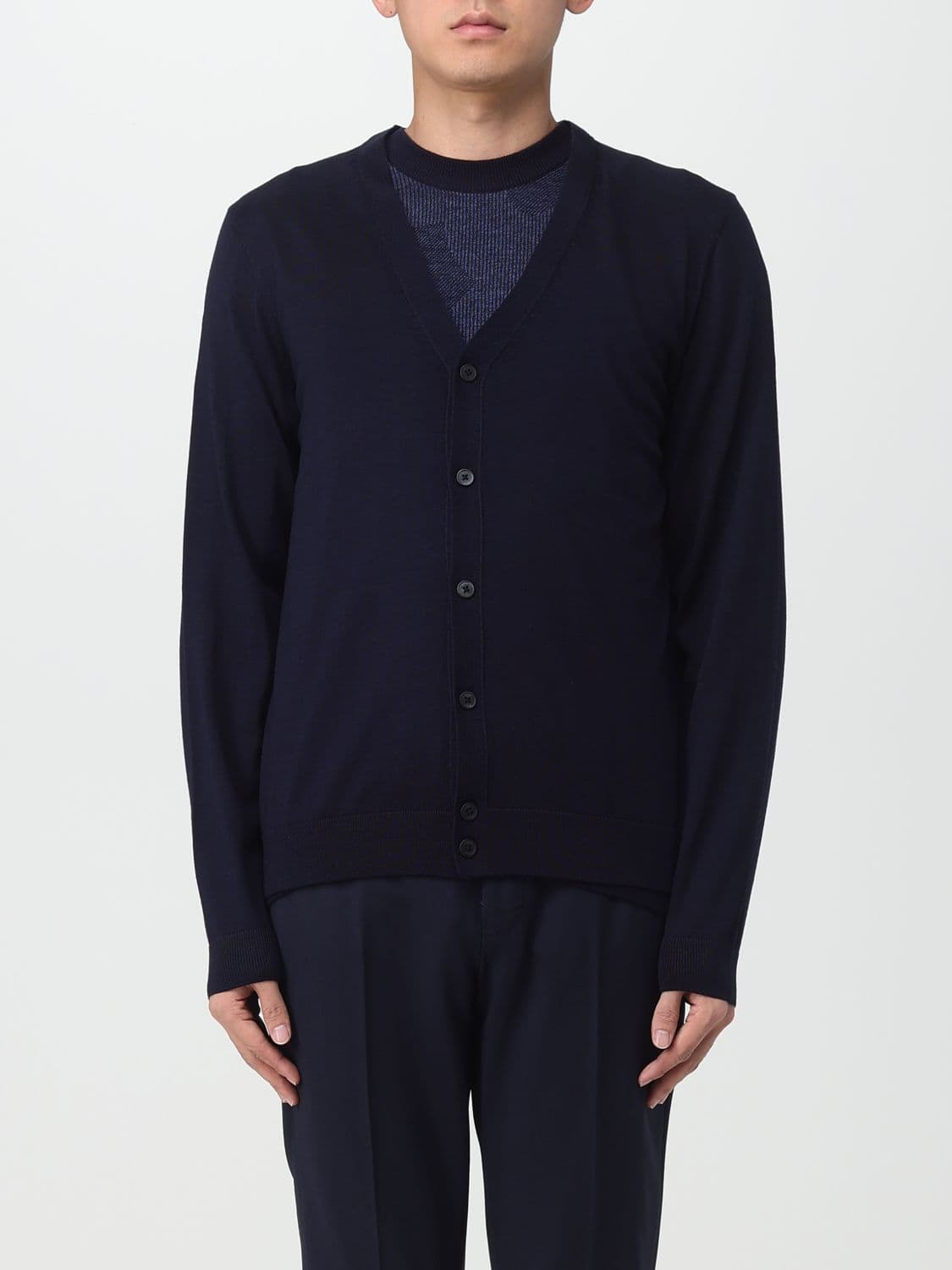 Boss Cardigan Men color Blue