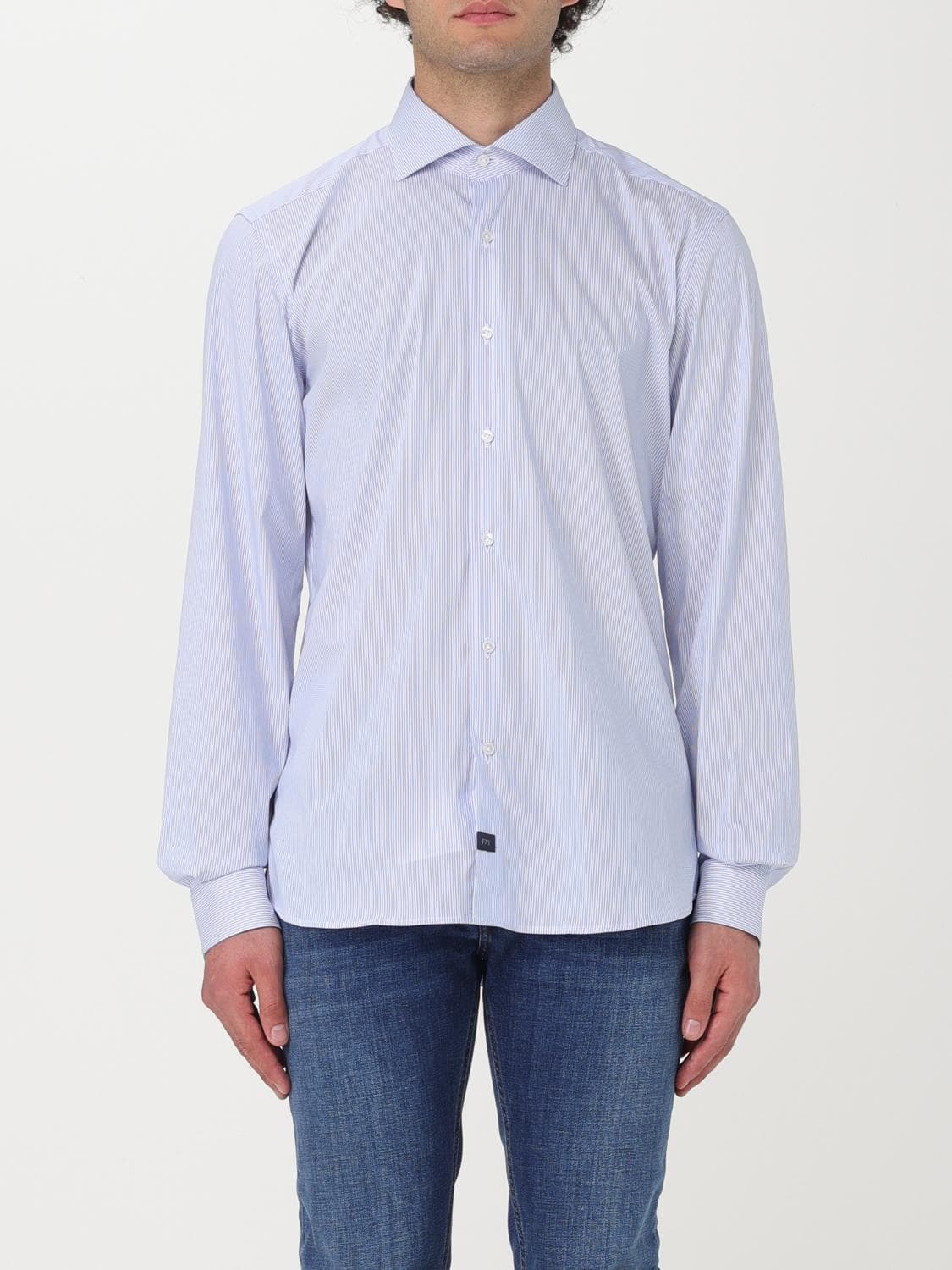 Fay Shirt Men color Sky Blue