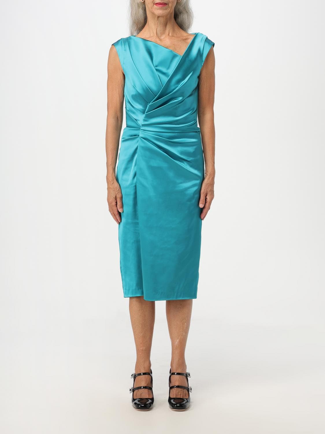 Talbot Runhof Dress Woman color Petroleum Blue · 36