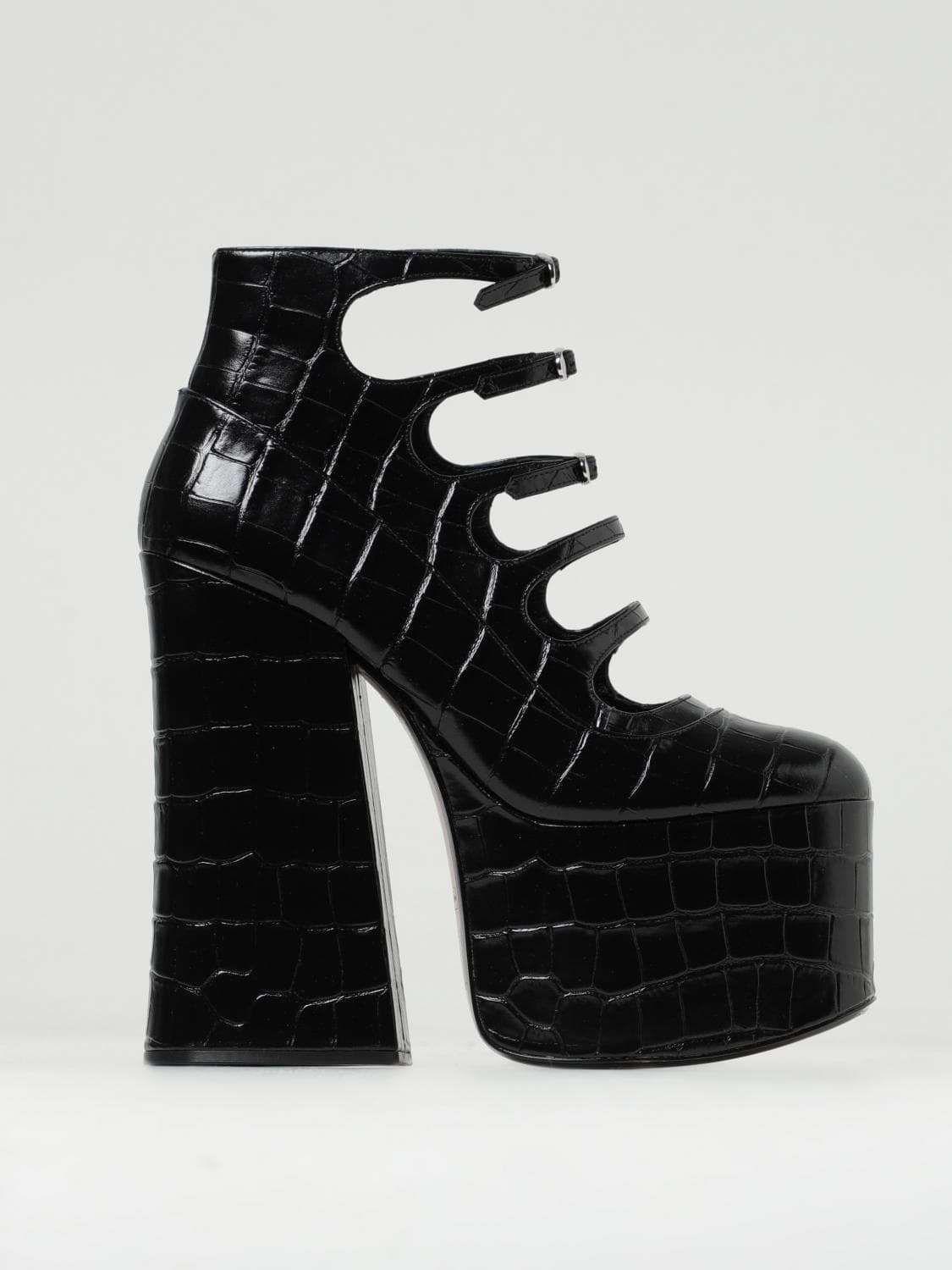 Marc Jacobs The Croc Embossed Kiki Pumps in Leather