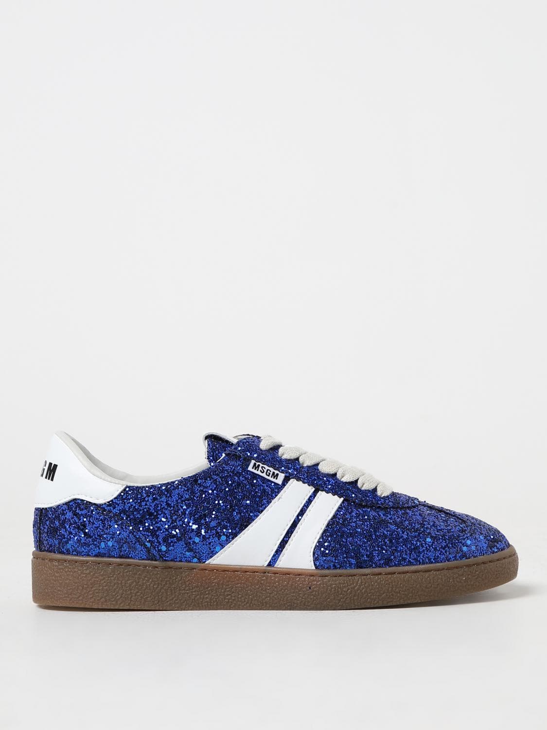 Msgm Retro sneakers in glittery fabric and synthetic leather