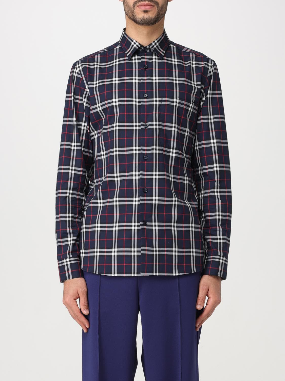 Burberry Shirt Men color Blue