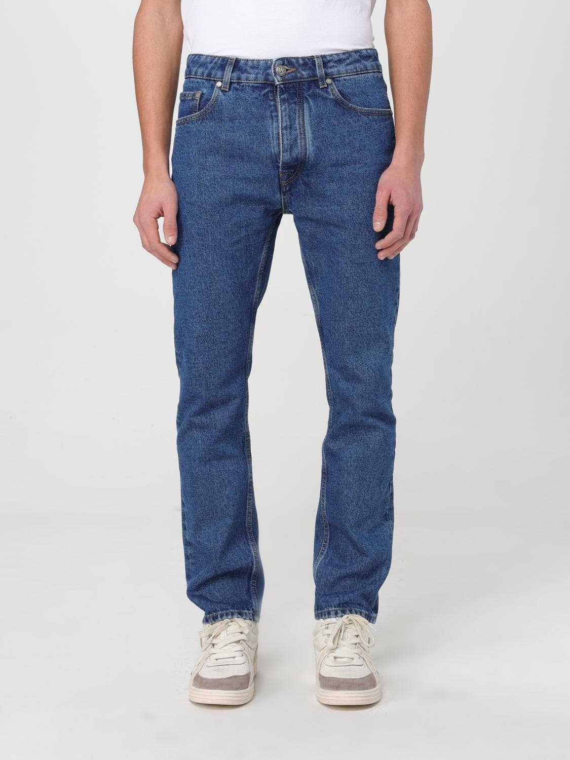 Palm Angels Jeans Men color Gnawed Blue