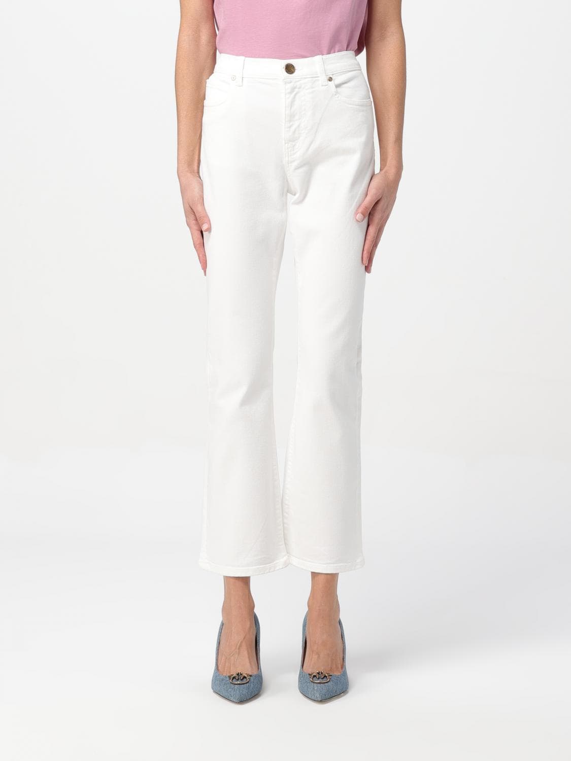 Pinko Jeans Woman color White