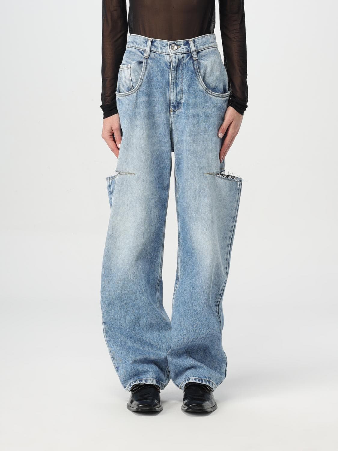 Maison Margiela Jeans Woman color Blue