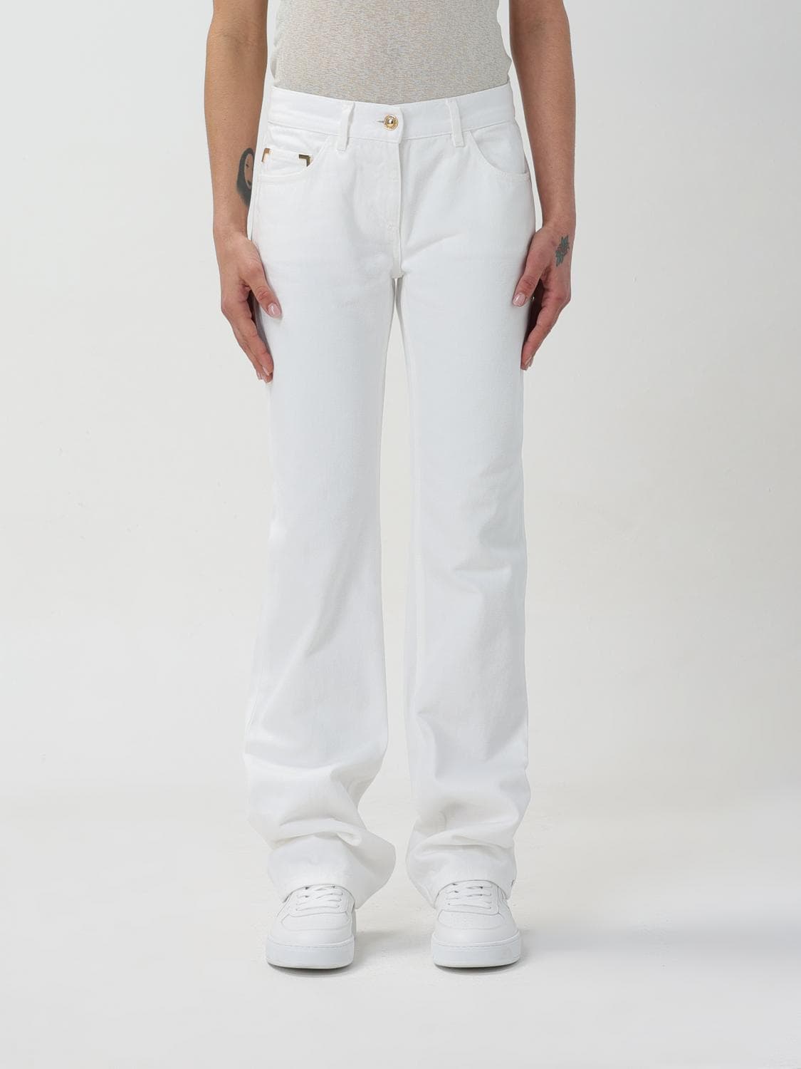 Palm Angels Jeans Woman color White