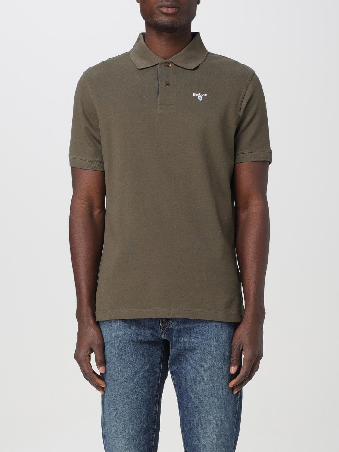 Barbour Polo Shirt Men color Forest Green