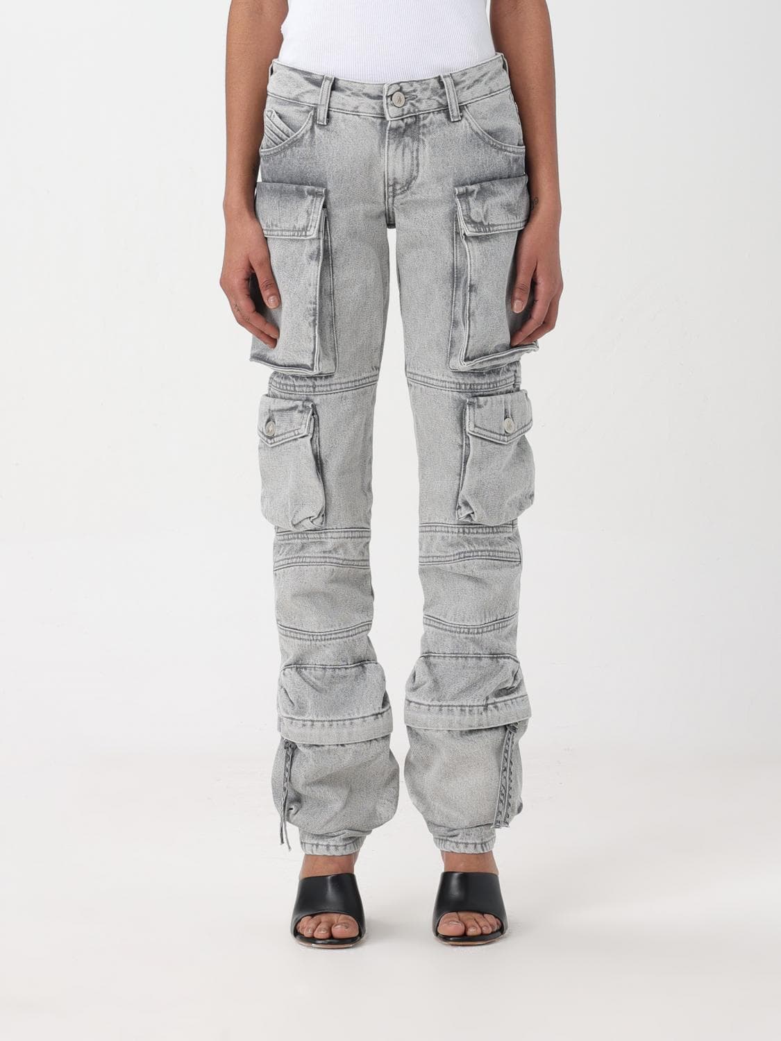 The Attico Jeans Woman color Grey