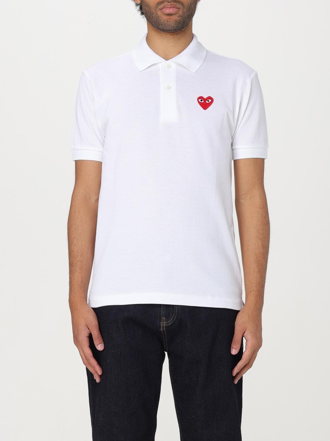 Comme Des Garçons Play Polo Shirt Men color White