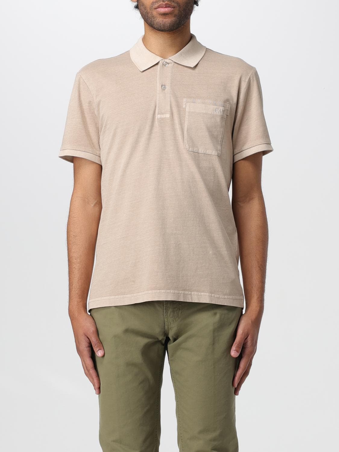 Fay Polo Shirt Men color Beige