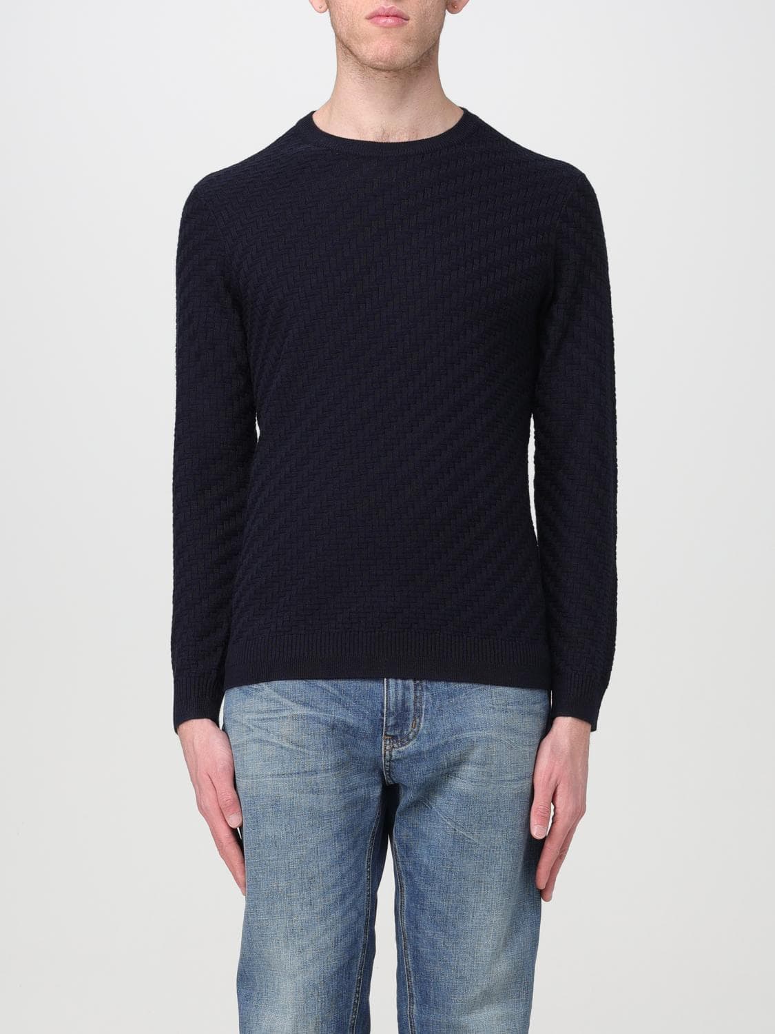 Emporio Armani Sweater Men color Blue