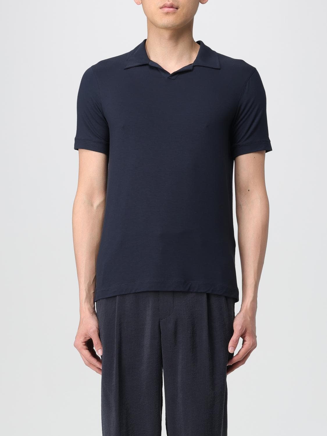 Giorgio Armani Polo Shirt Men color Navy