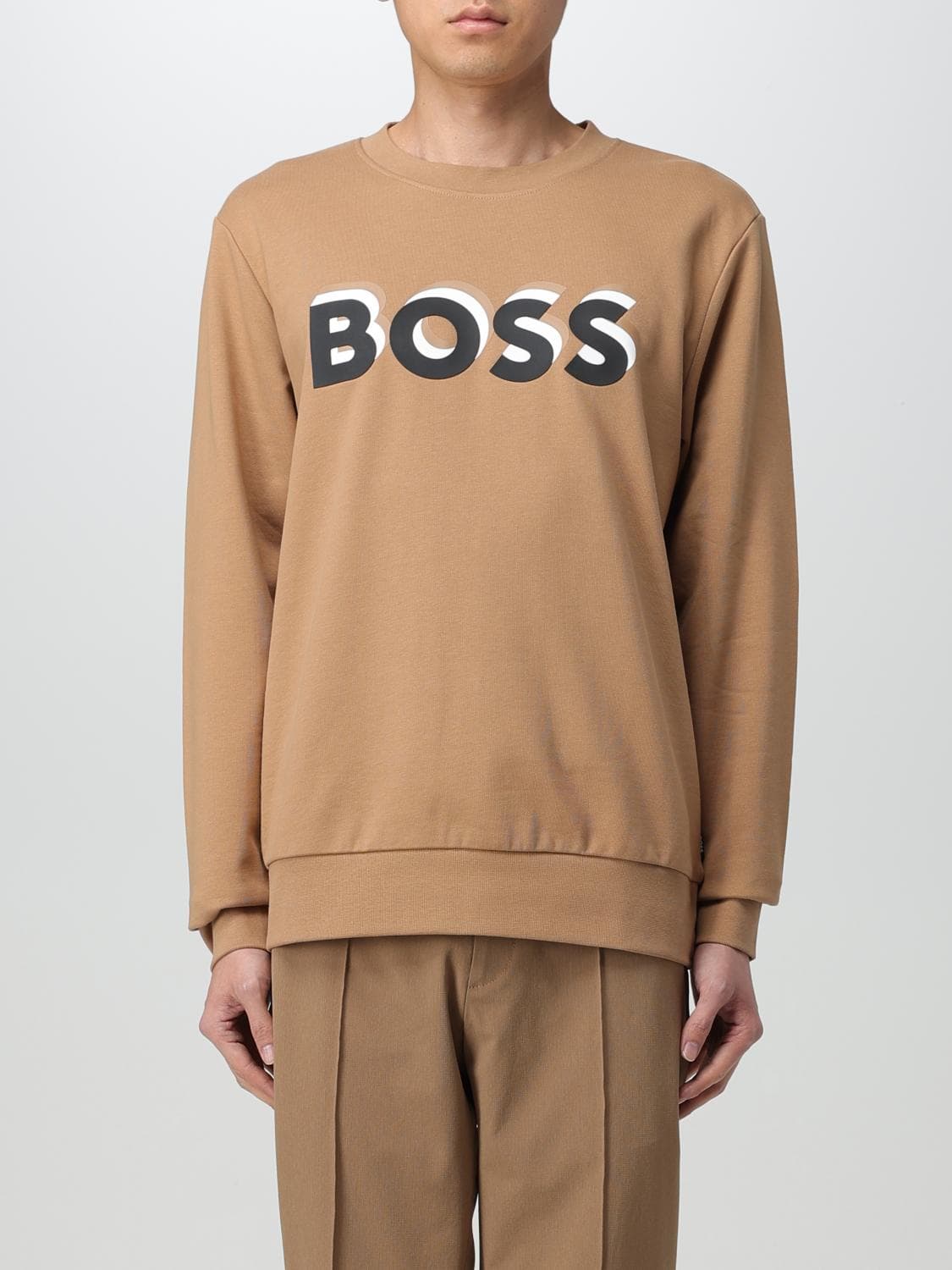 Boss Sweatshirt Men color Beige