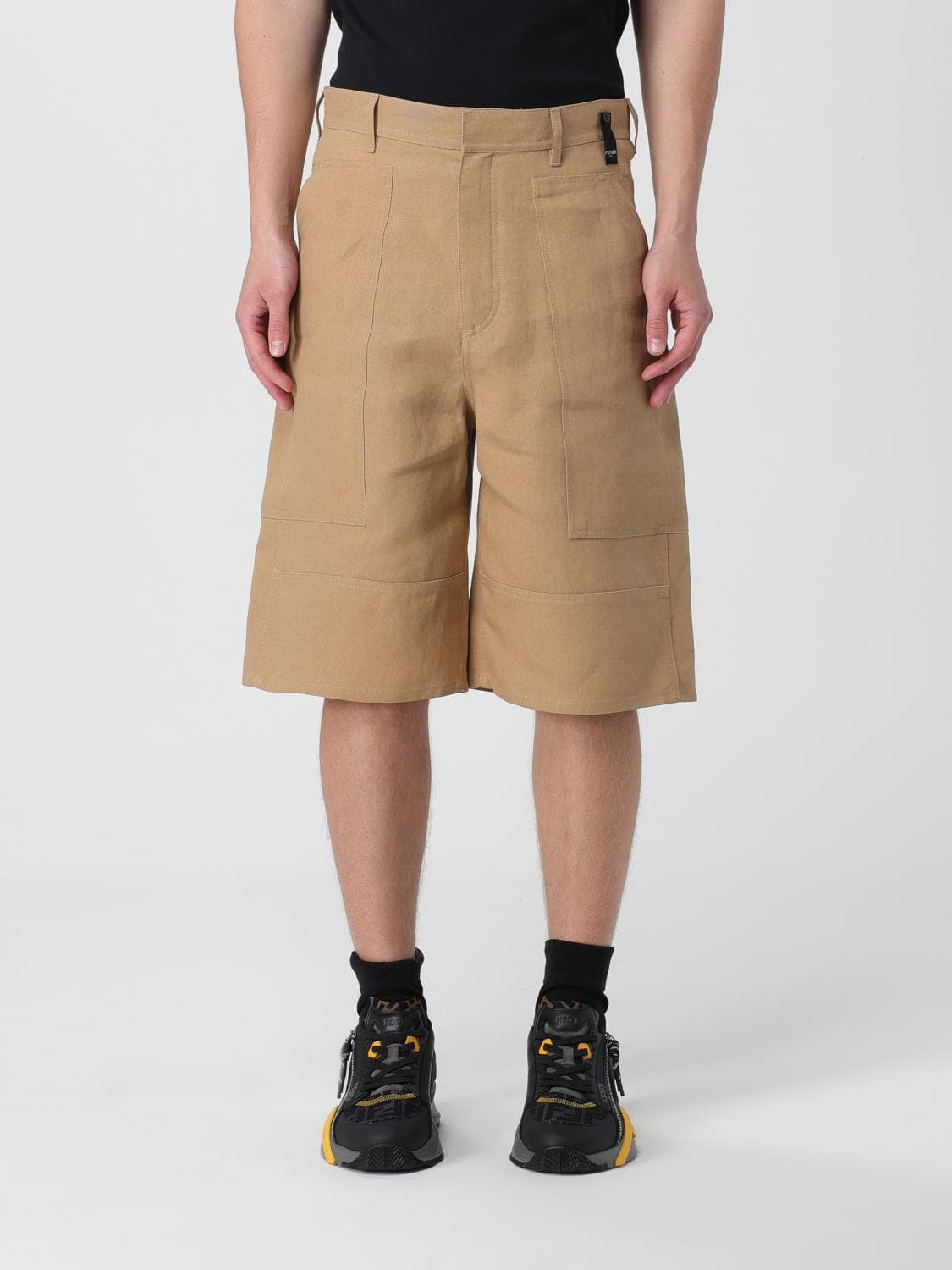 Fendi Shorts Men color Beige · 50