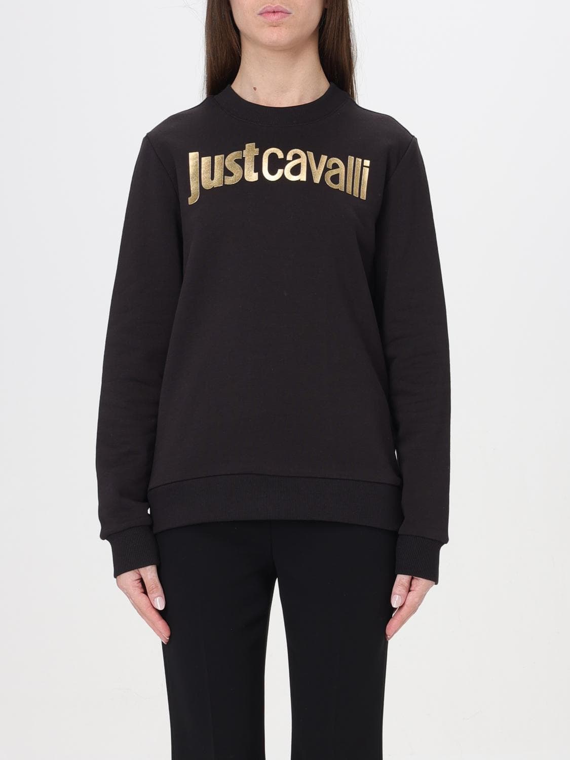 Just Cavalli Sweatshirt Woman color Black
