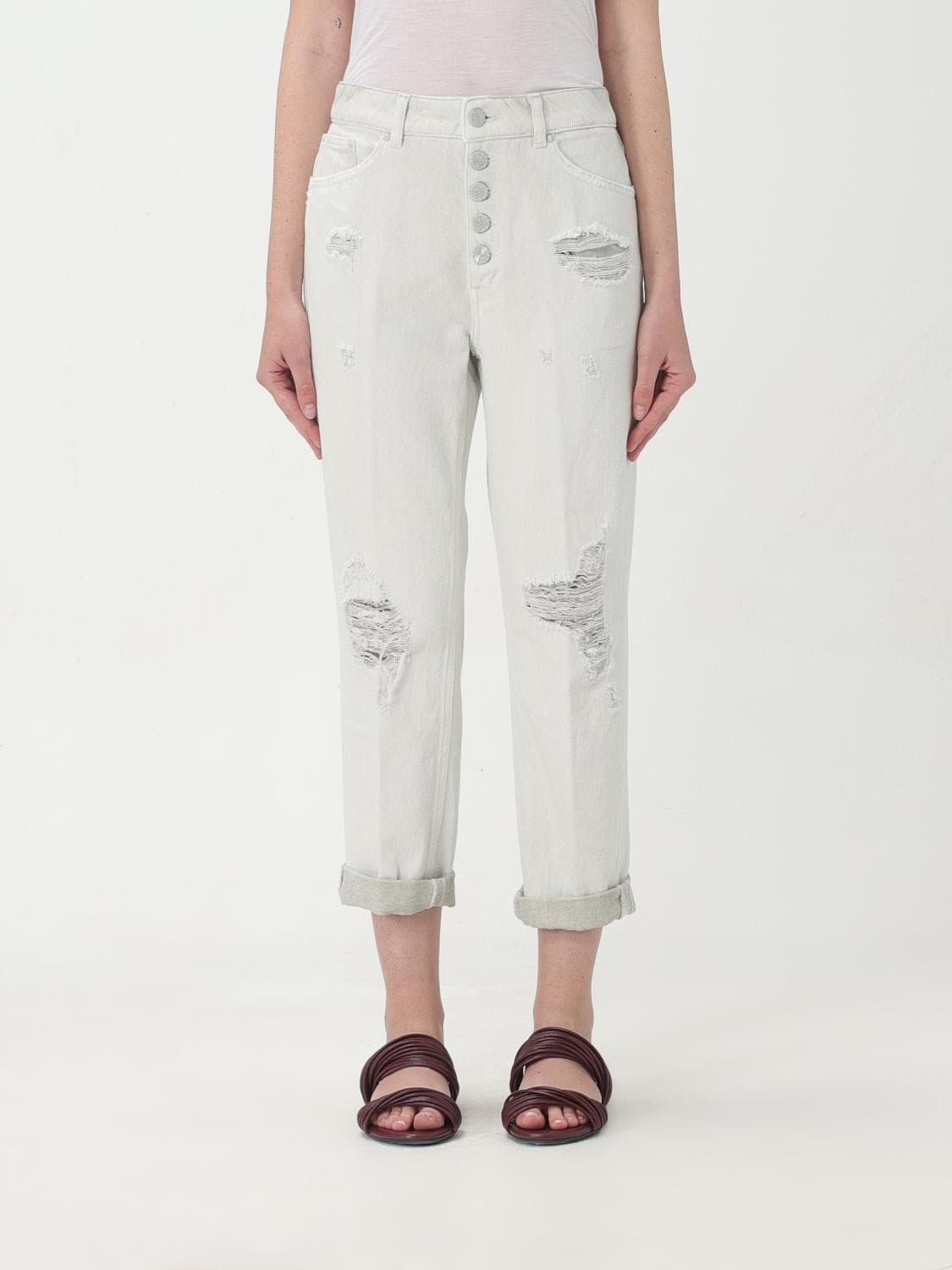 Dondup Pants Woman color Grey