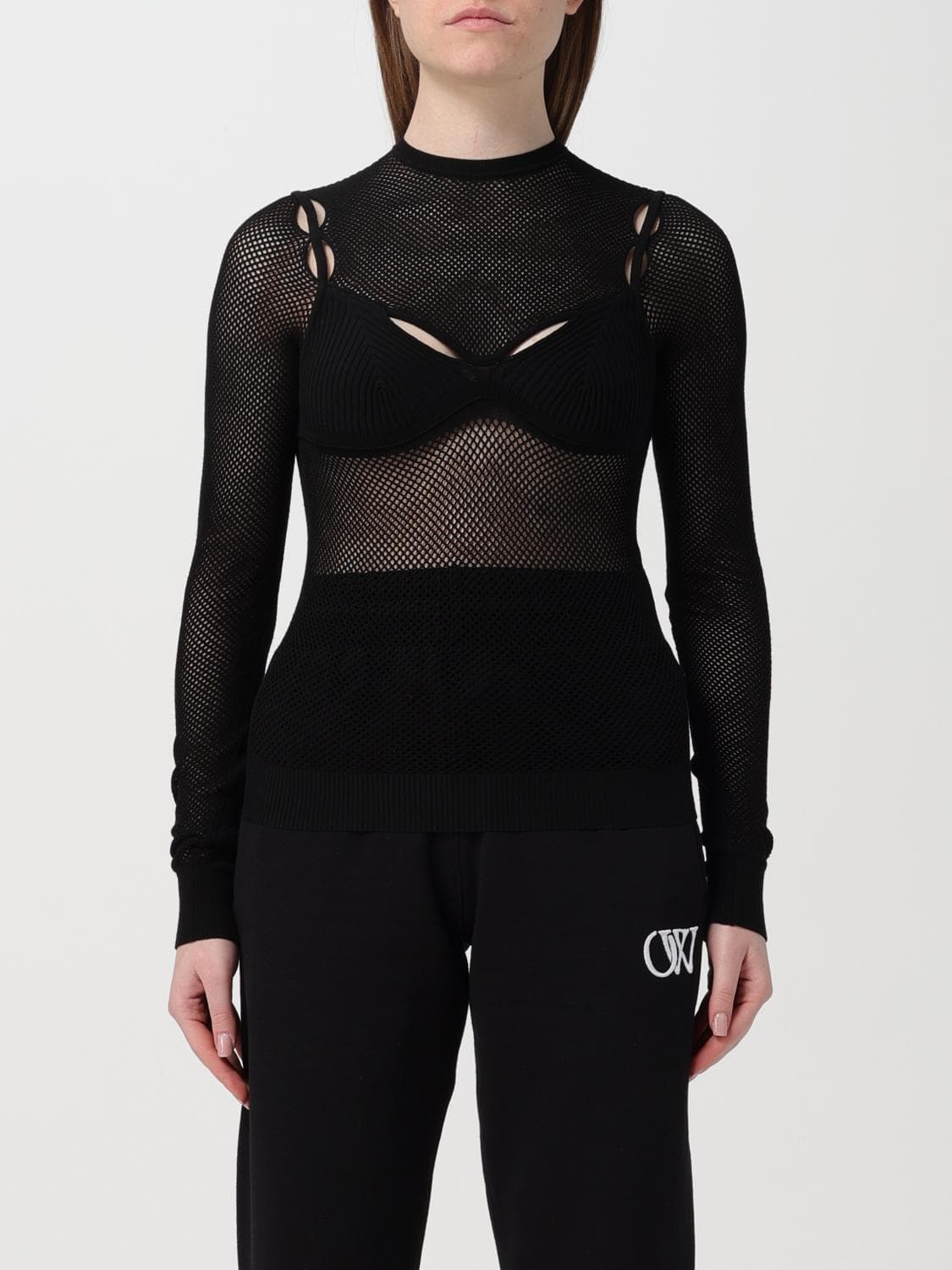 Off-White Top Woman color Black