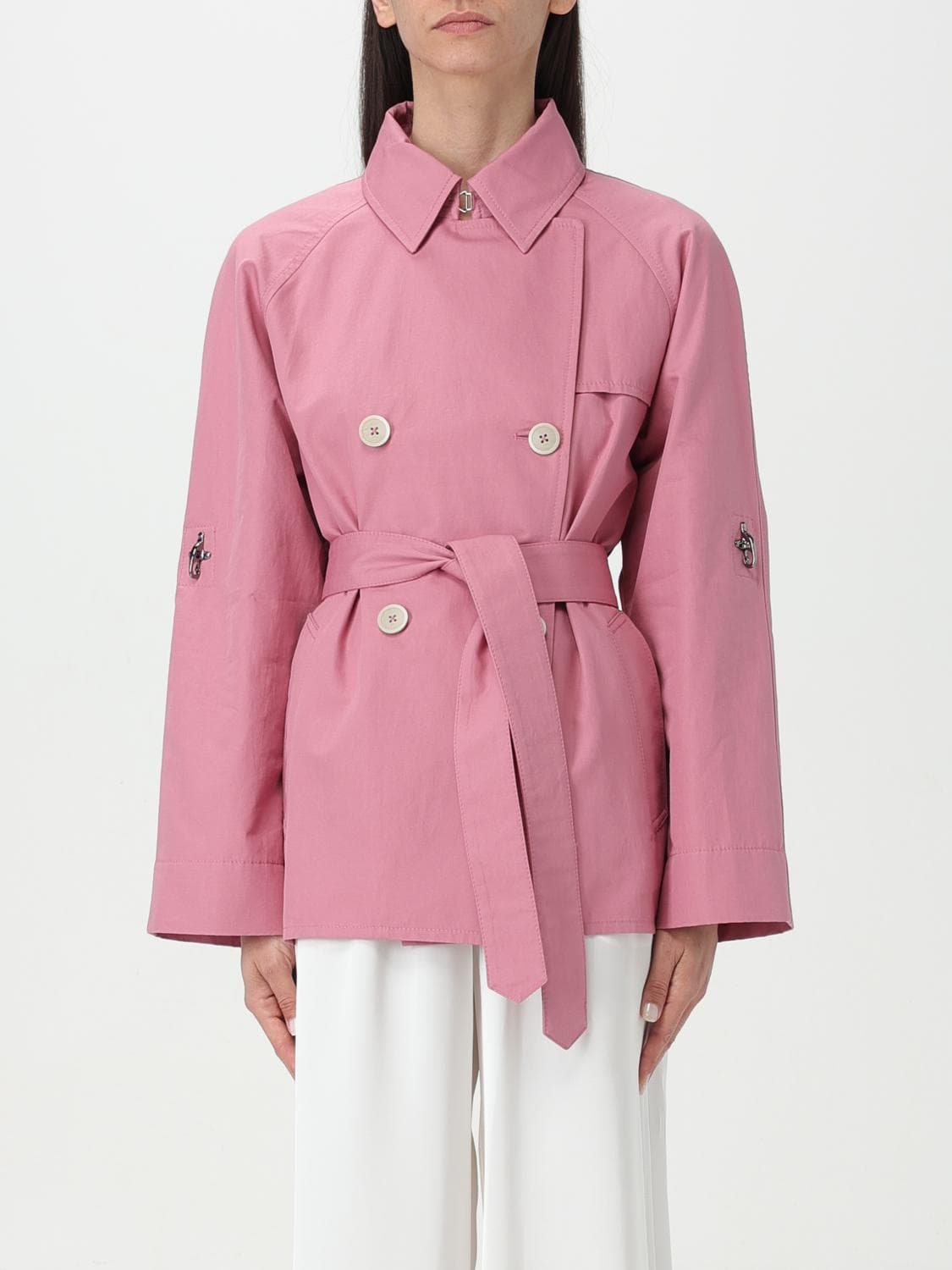 Fay Trench Coat Woman color Pink · S