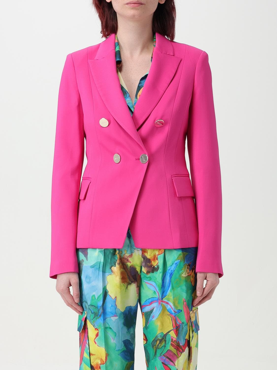 Liu Jo Jacket Woman color Fuchsia · 46