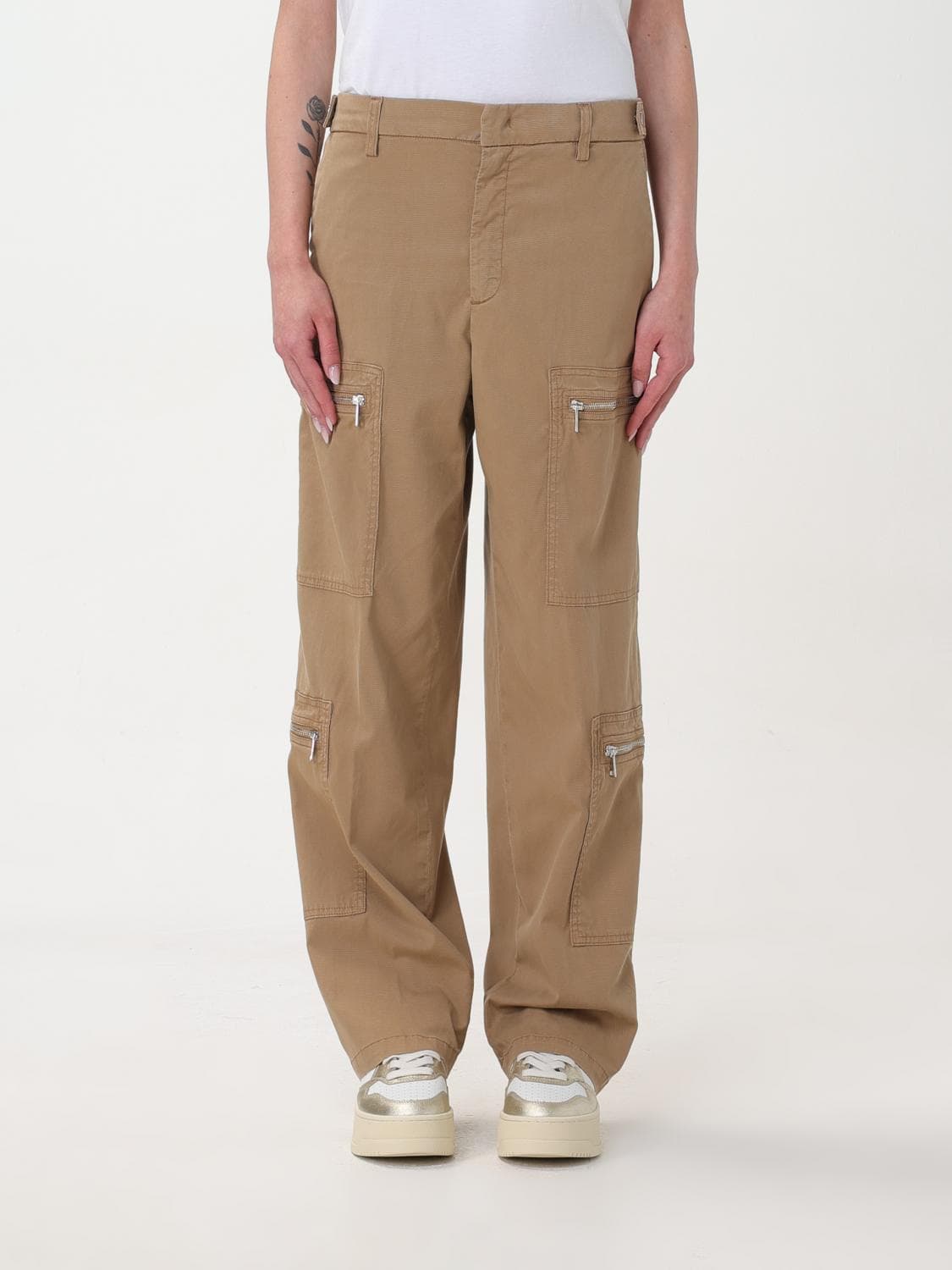 Dondup Pants Woman color Dove Grey · 29
