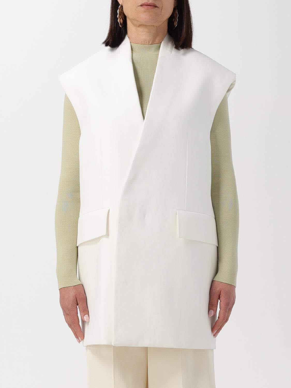 Jil Sander Waistcoat Woman color White