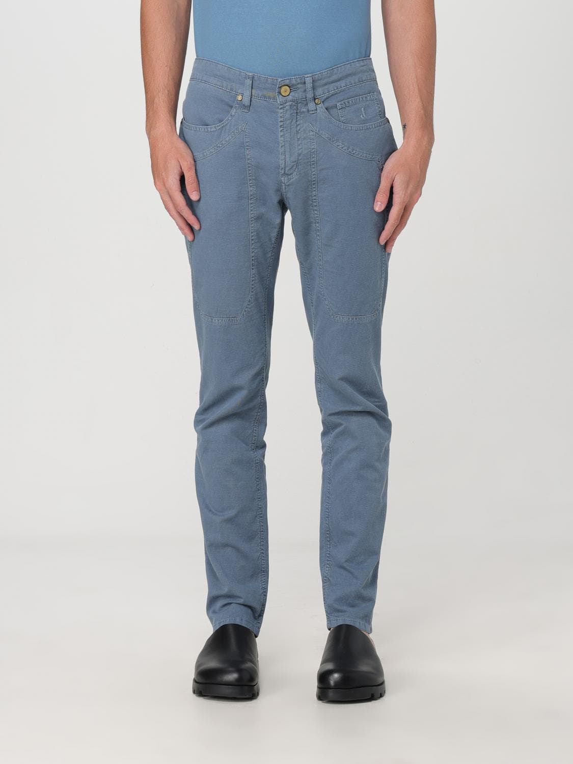 Jeckerson Pants Men color Blue
