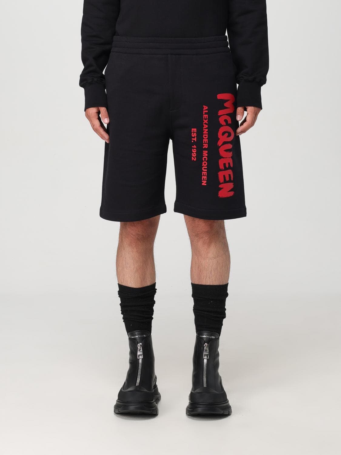 Mcqueen Shorts Men color Black