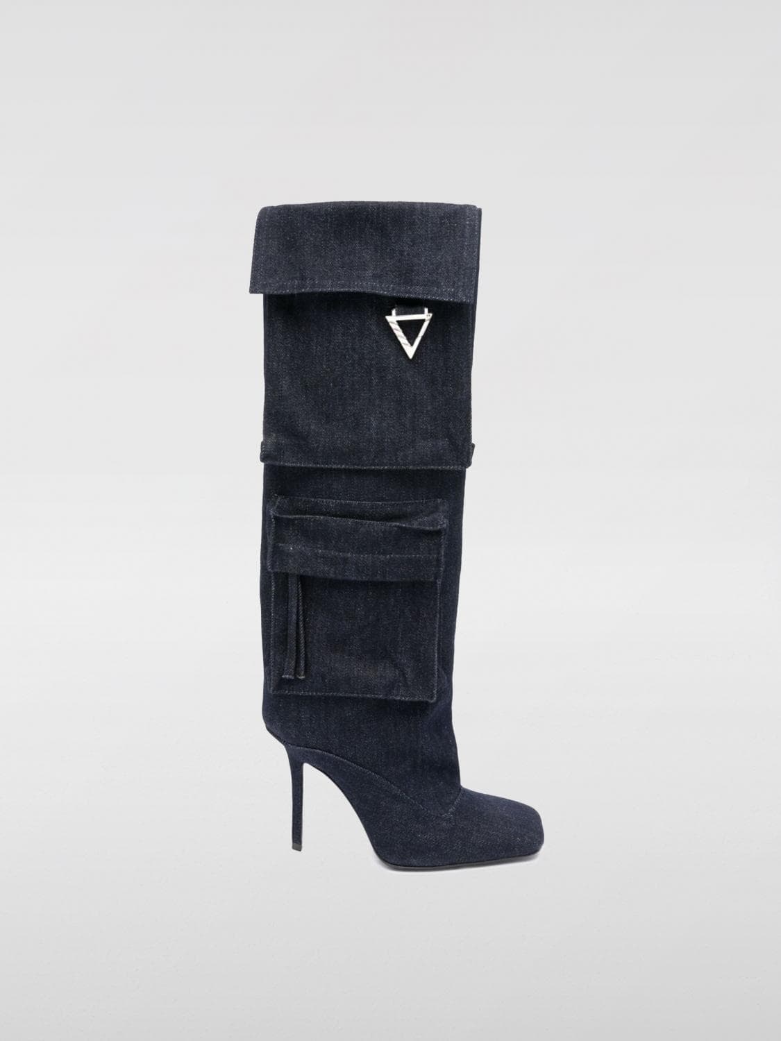 The Attico Boots Woman color Denim