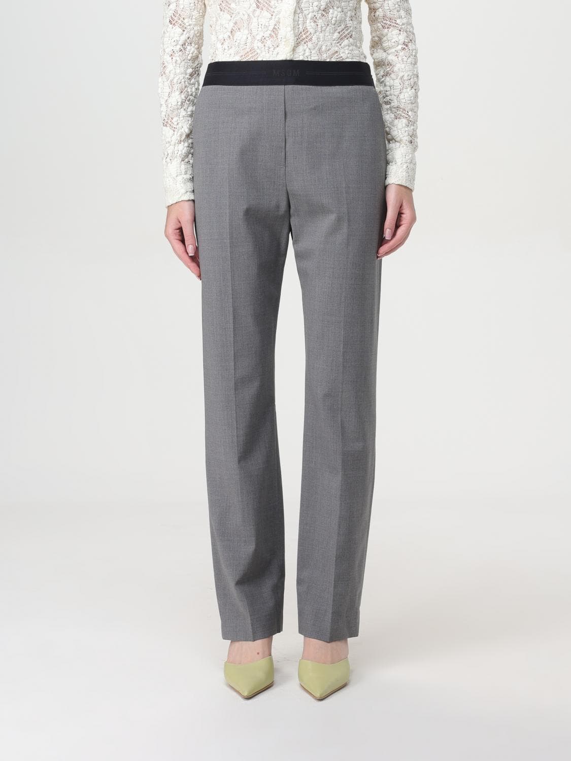 Msgm Pants Woman color Grey
