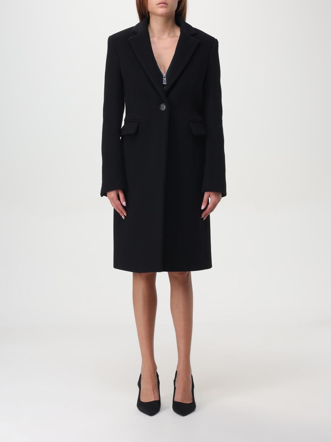 Pinko Coat Woman color Black
