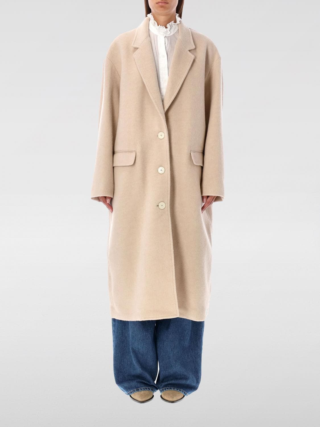 Isabel Marant Coat Woman color Beige