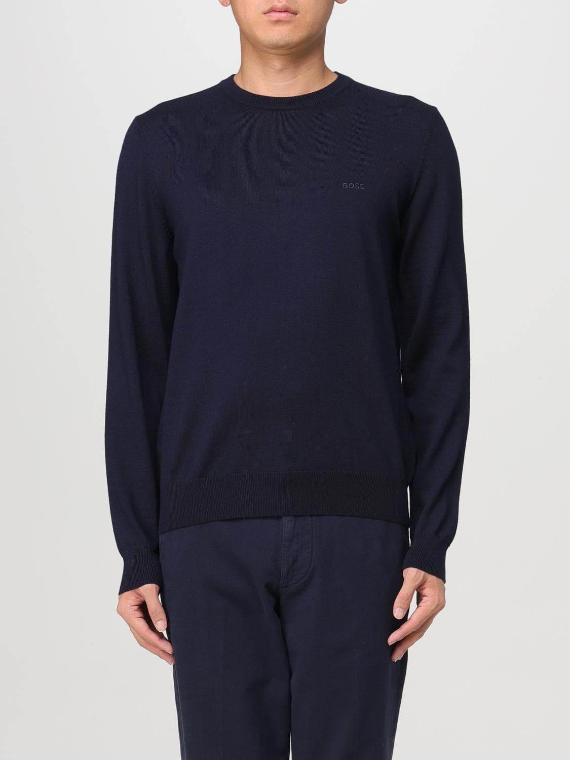 Boss Sweater Men color Blue