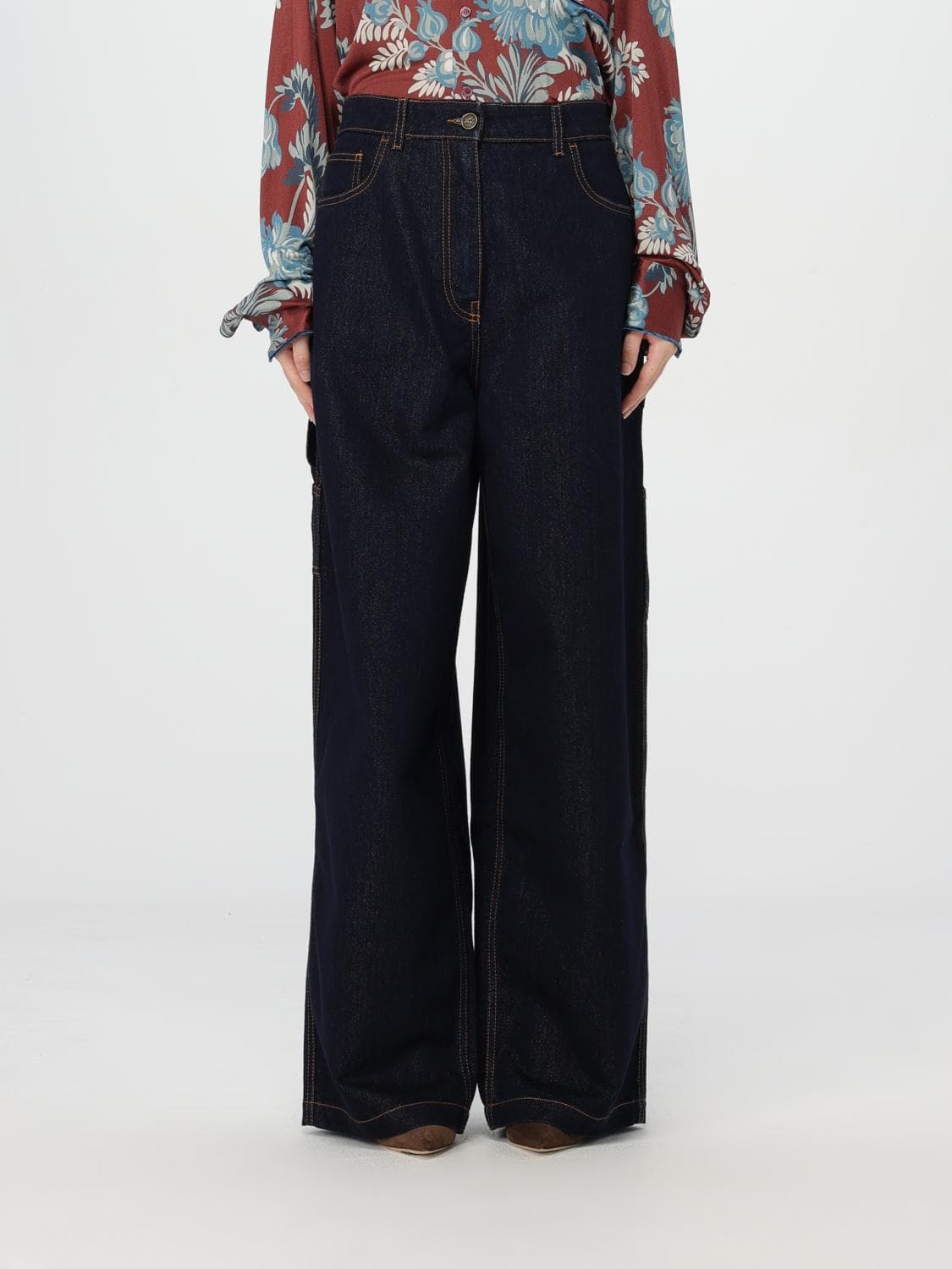 Etro Jeans Woman color Blue