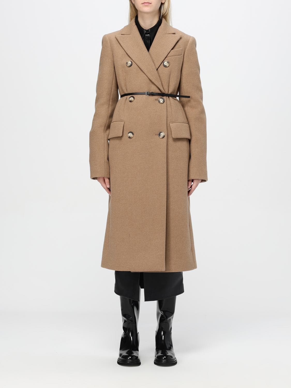 Sportmax Coat Woman color Camel