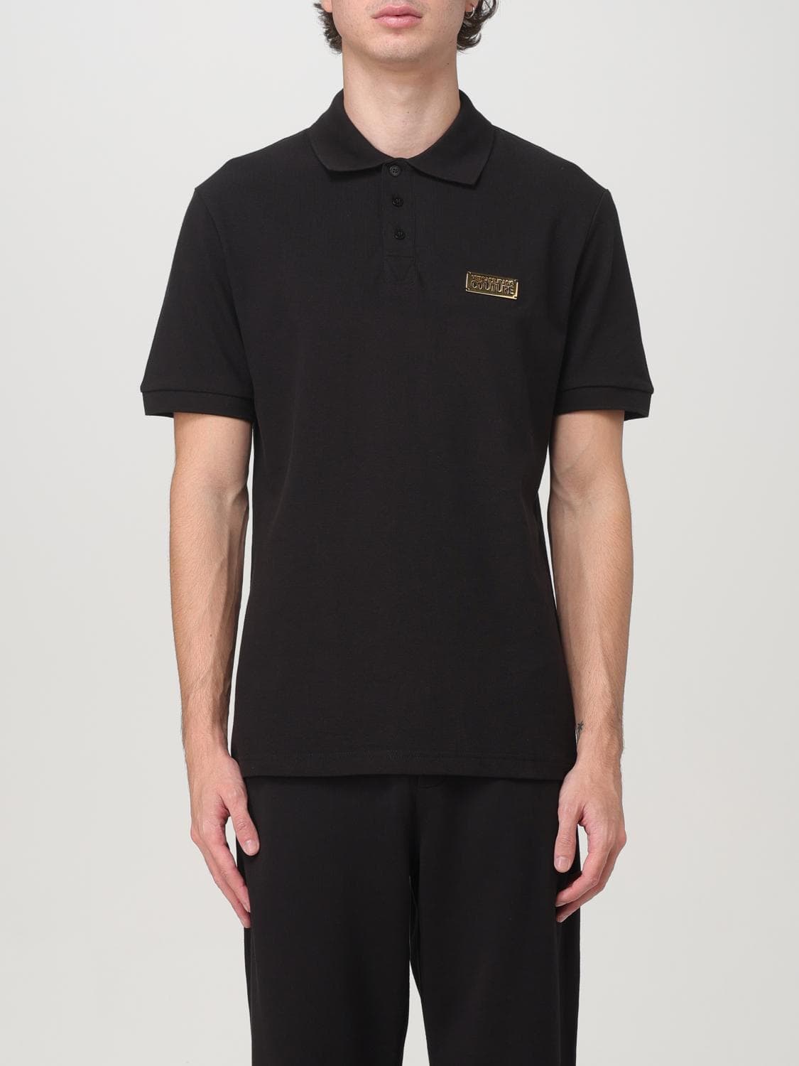 Versace Jeans Couture Polo Shirt Men color Black