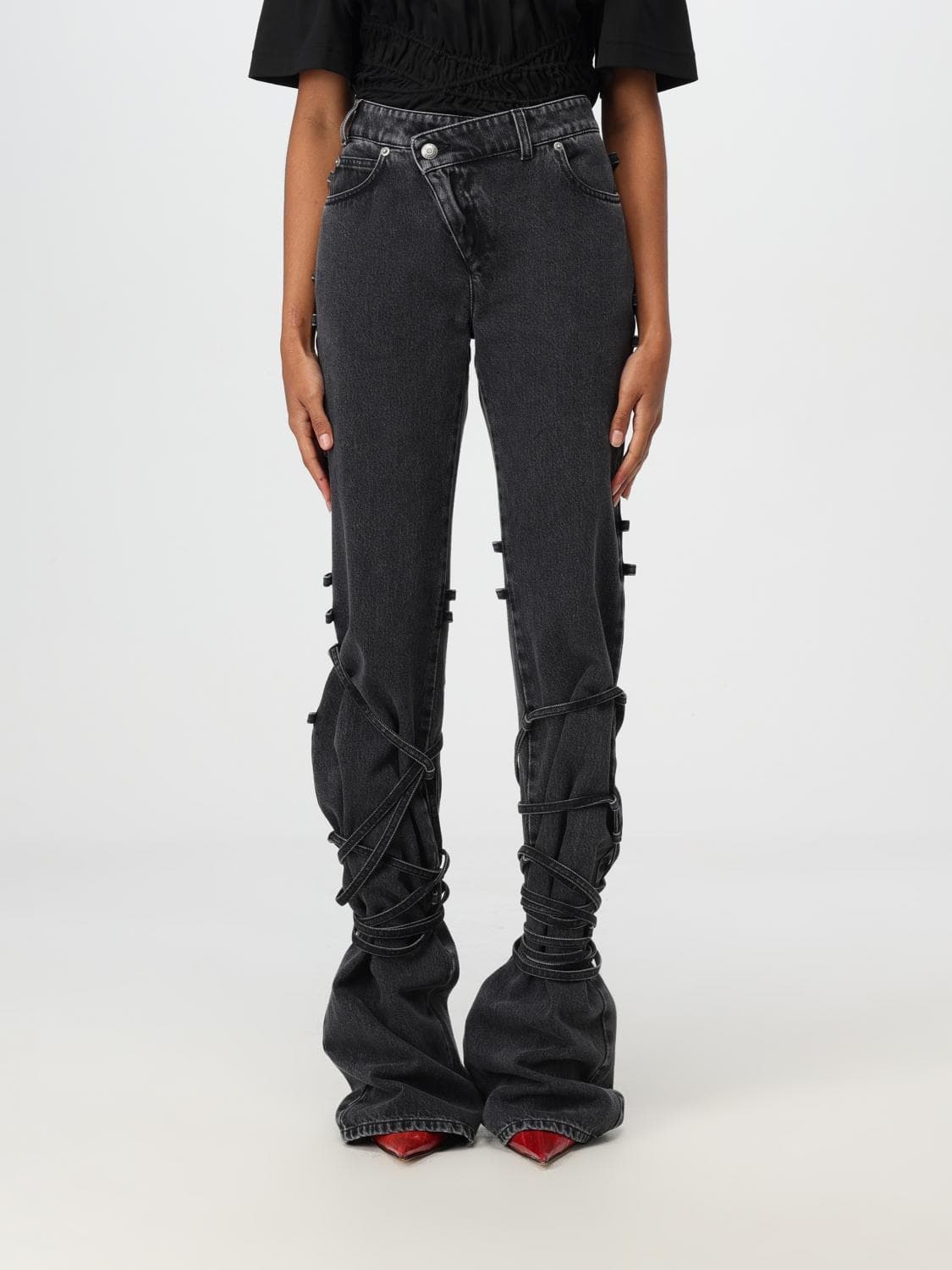Mcqueen Jeans Woman color Black