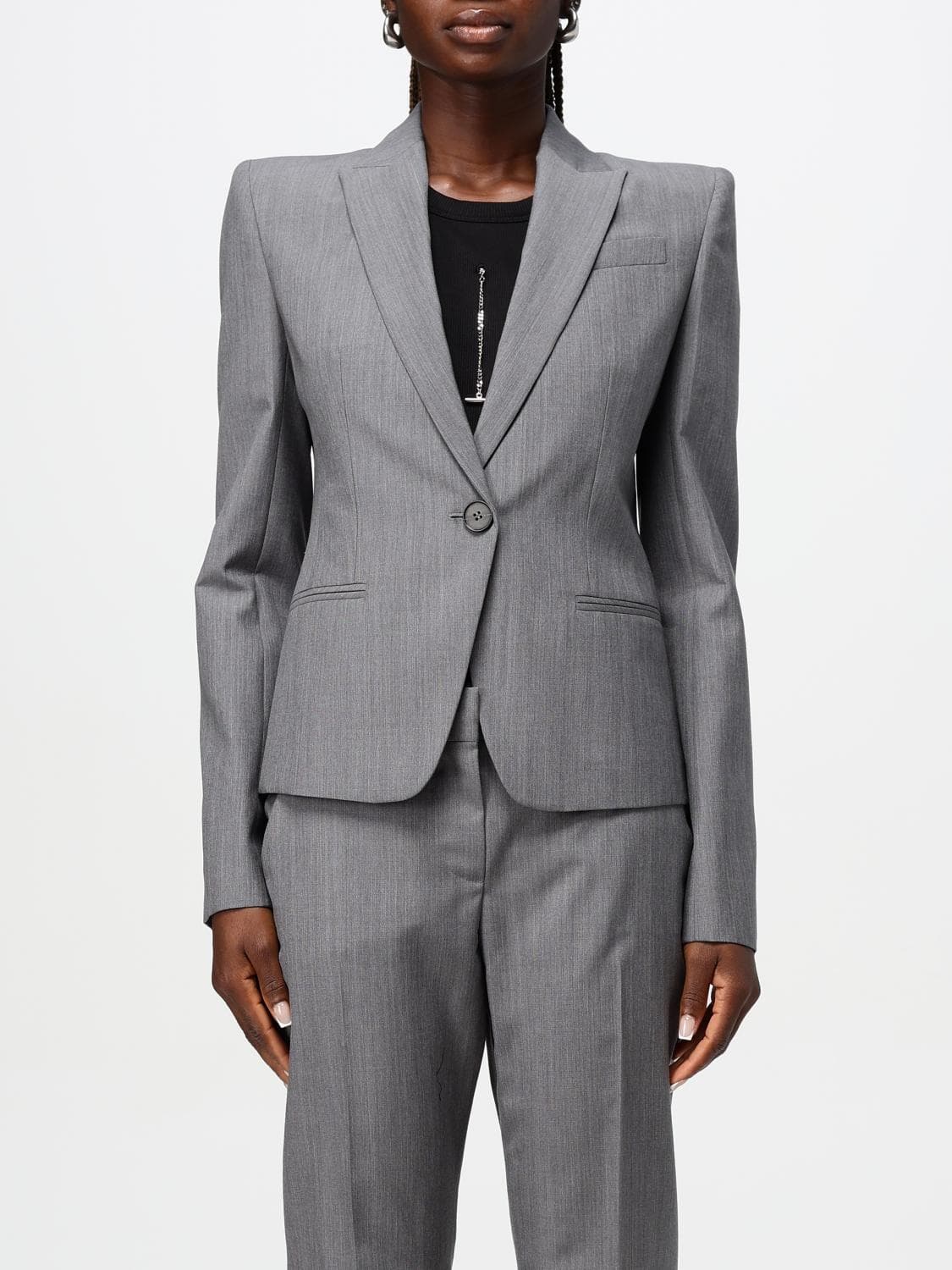 Mcqueen Jacket Woman color Grey · 46