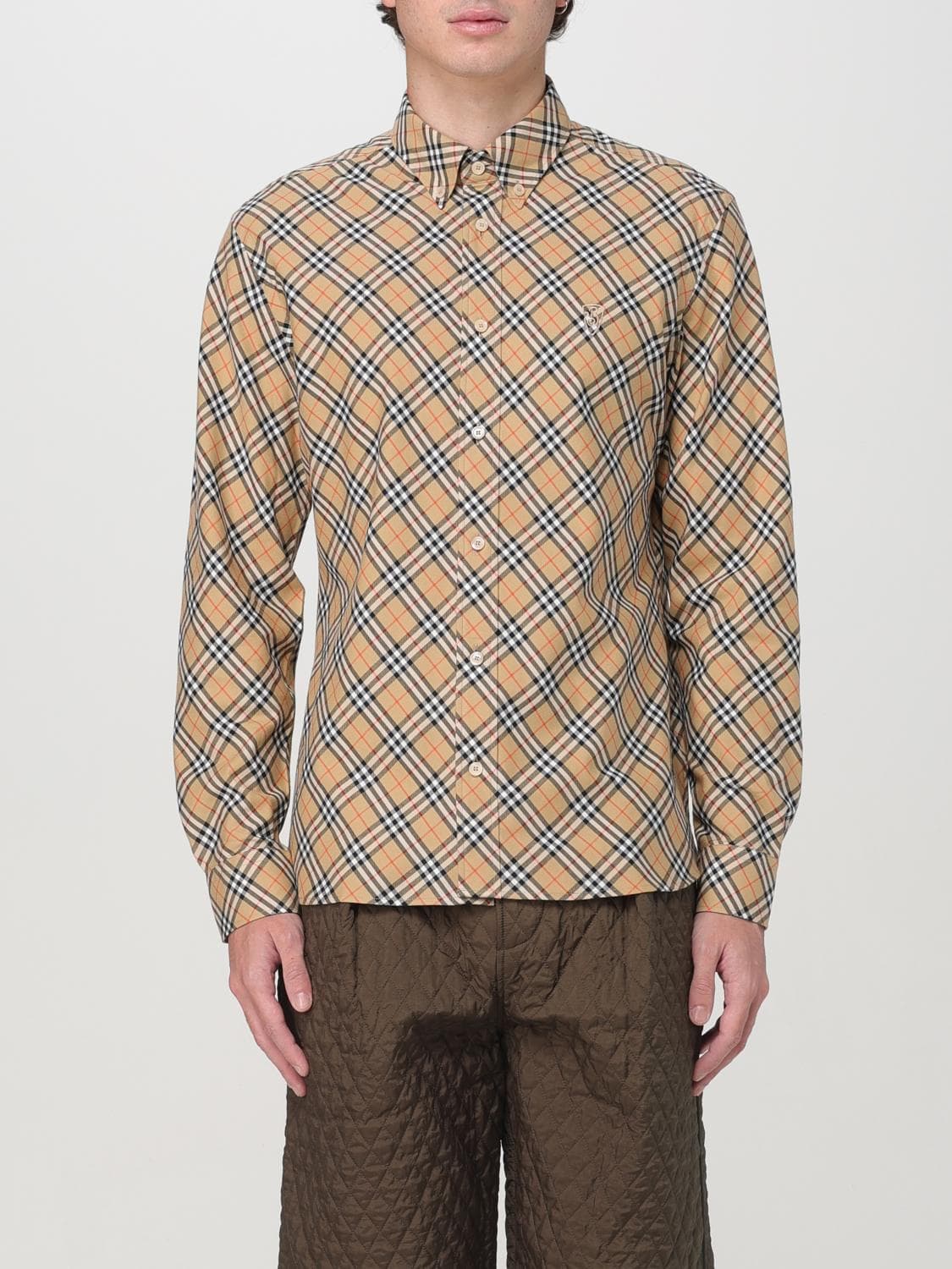 Burberry Shirt Men color Sand
