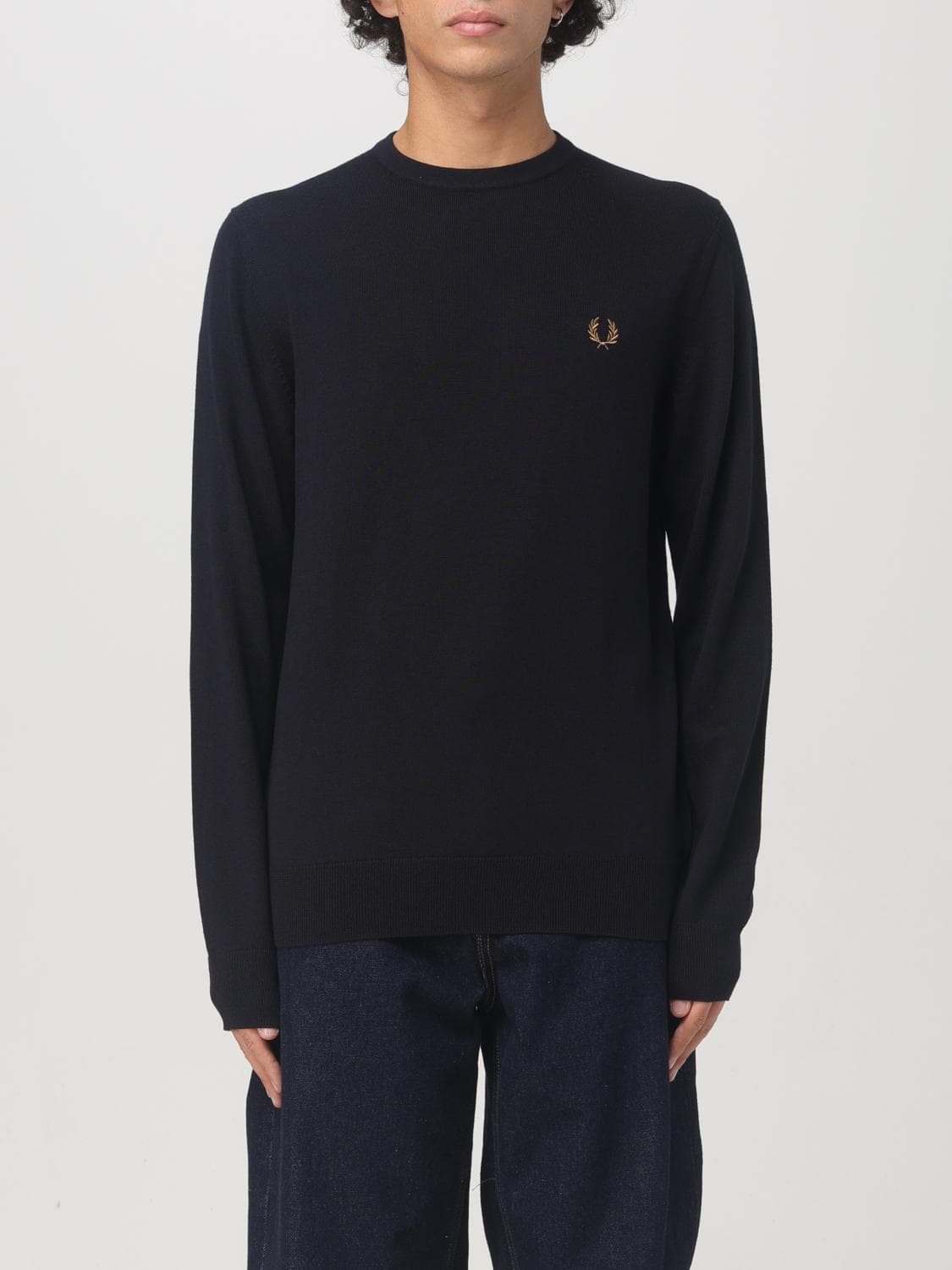 Fred Perry Sweater Men color Blue