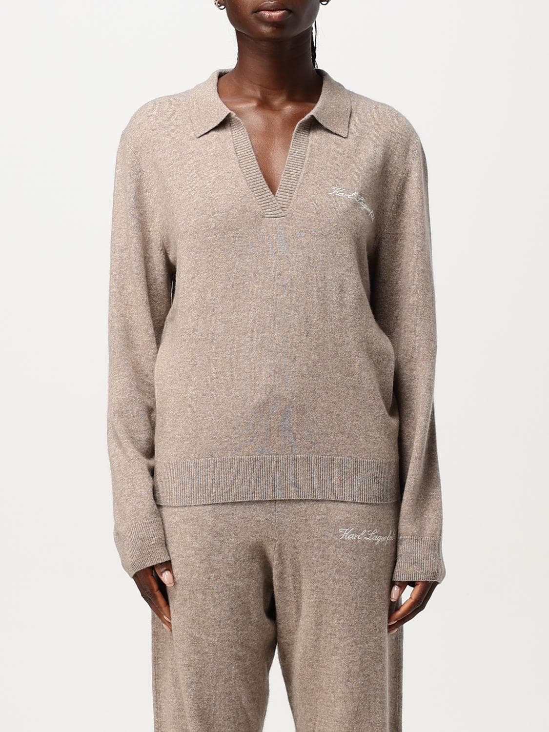 Karl Lagerfeld Polo Shirt Woman color Beige