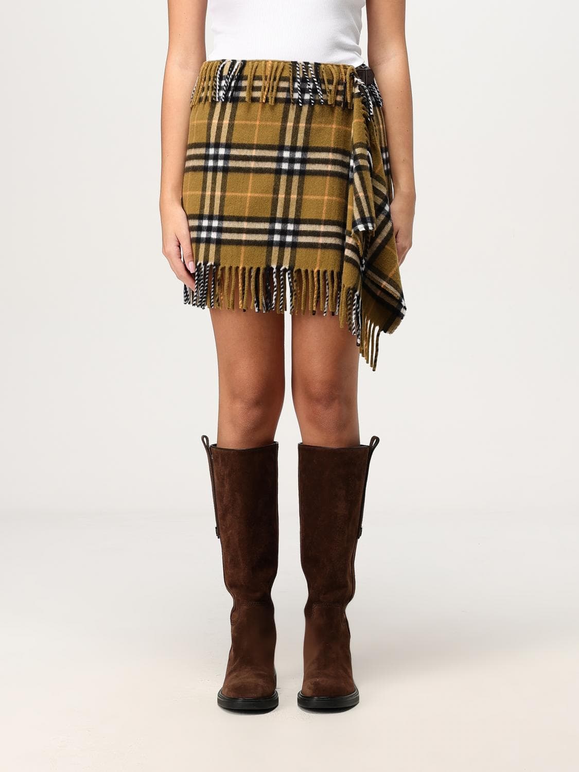 Burberry Skirt Woman color Mustard