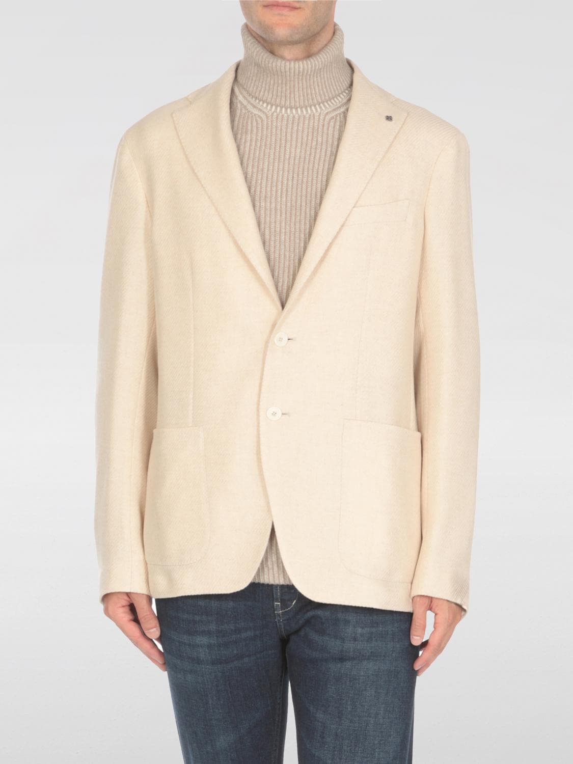 Tagliatore Jacket Men color Ivory · 48