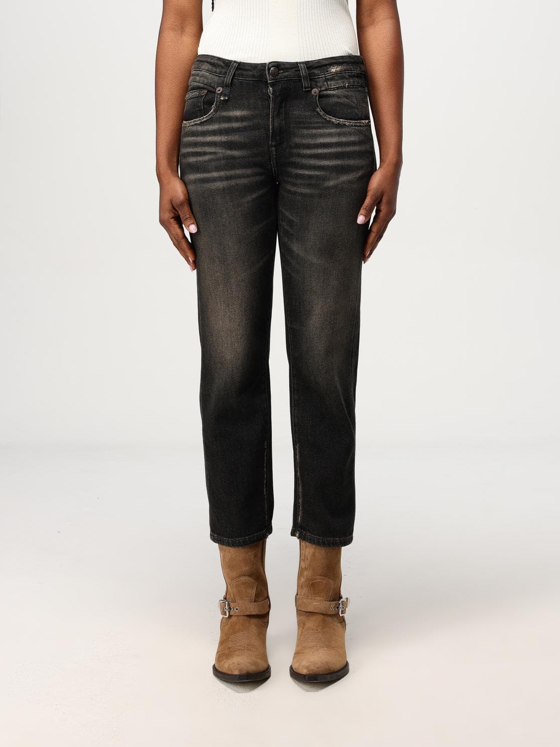 R13 Jeans Woman color Black